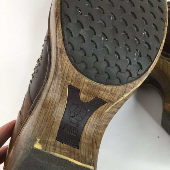 Ariat Bella Brown Leather Slip on Clogs Size 7.5 - Picture 13 of 16